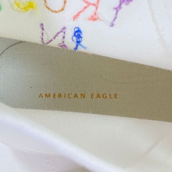 American Eagle Trust In Love High Top Sneakers Women Sz 10 Multicolor NWOT Read - Picture 9 of 16